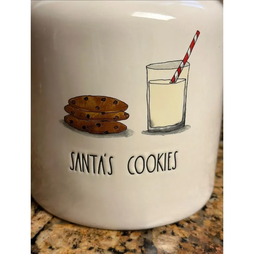 Rae‎ Dunn SANTA'S COOKIES Christmas canister